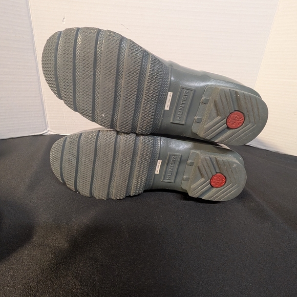 Hunter Grey Mid-Calf Rain Boots Bonus New Betsey Johnson Boot Shoe Liners - Picture 7 of 16